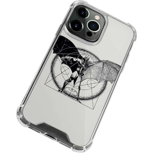 DC Comics Batman Skeleton diagram Art iPhone 14 Pro Clear Case